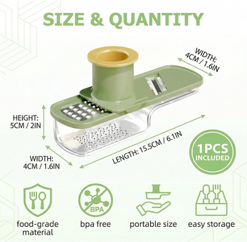 3-in-1 Mini Ginger & Garlic Grater with Container