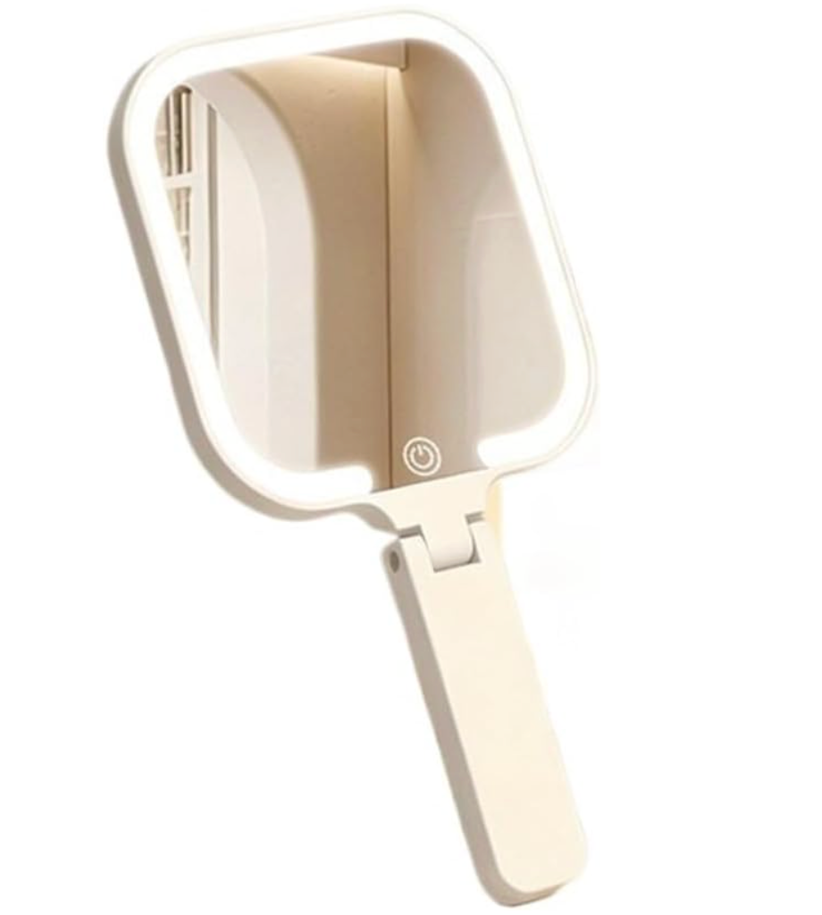 Handheld Foldable LED Makeup Mirror