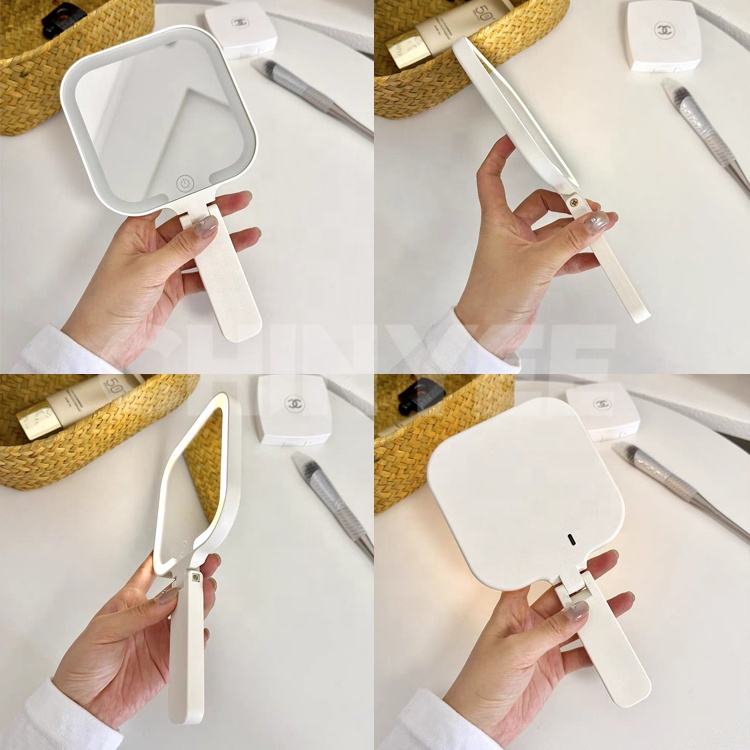 Handheld Foldable LED Makeup Mirror
