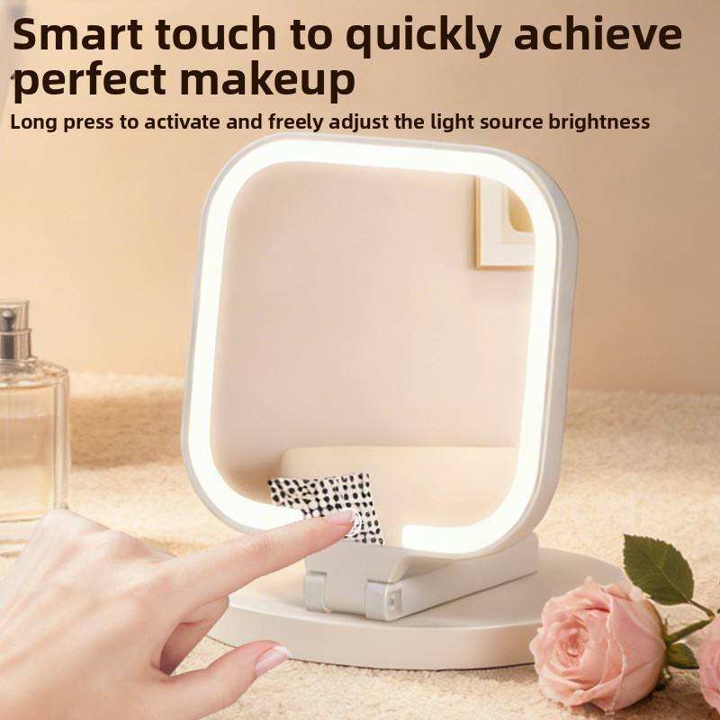 Handheld Foldable LED Makeup Mirror