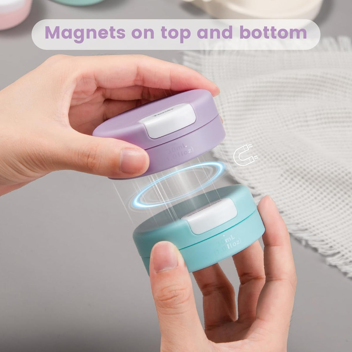 Magnetic Plastic Travel Container